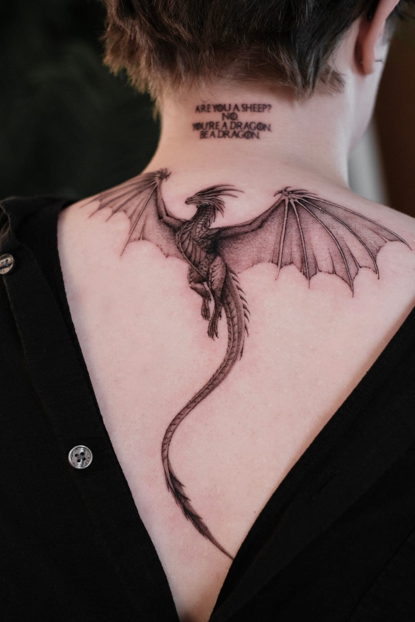 Conceptual Tattoo – Drache, Rücken – SIJA.INK Zürich